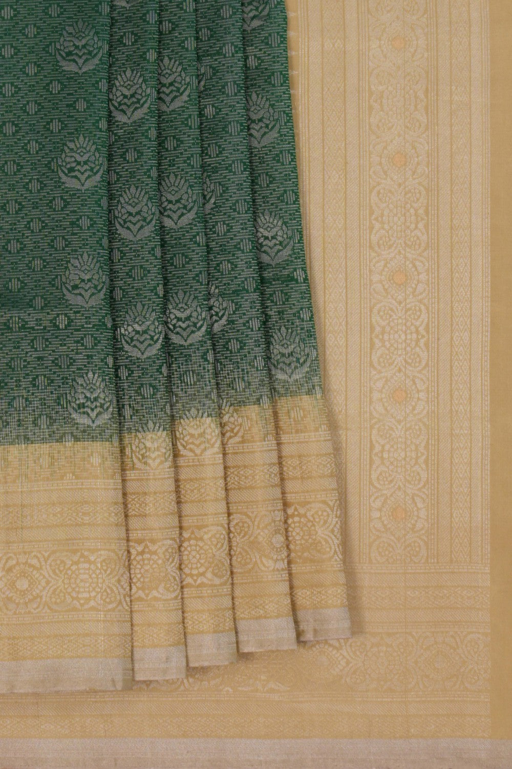 Image of South Tissue Silk Green Saree